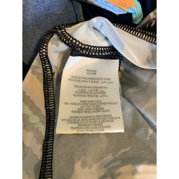 BCBG Max Azria Multicolor Splatter Print V-Neck Sleeveless Top, Size S - Picture 9 of 9